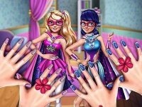 Superhero Princesses Nails Salon Online Game