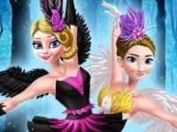 Ellie and Annie Black Swan and White Swan Online Game