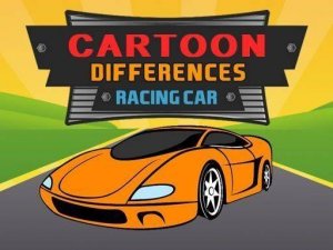 Cartoon Racing Car Differences Puzzle Game