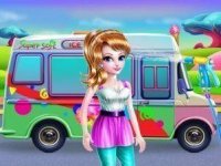 Girly Ice Cream Truck Car Wash Game