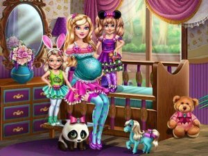 Barbie with Twins Online Game
